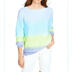 525 American pastel ombre shaker knit cotton chunky sweater size Medium